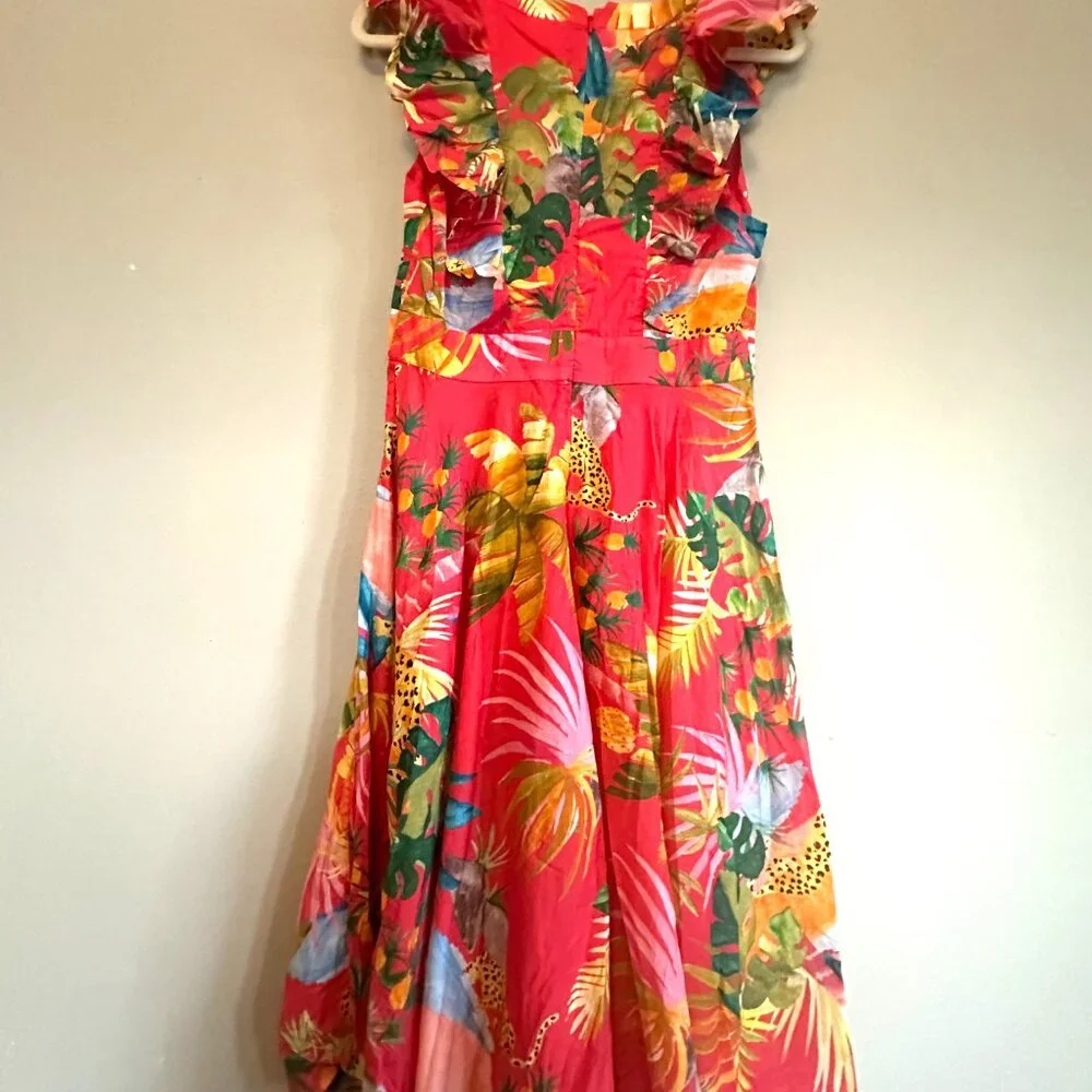 Farm Rio Tropical Jungle Midi Dress - Picture 7 of 9